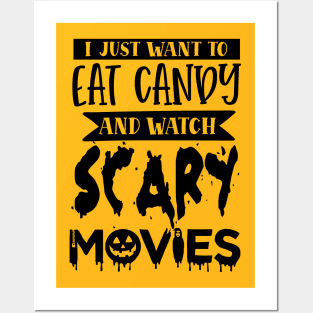 Candy And Scary Movies Posters and Art